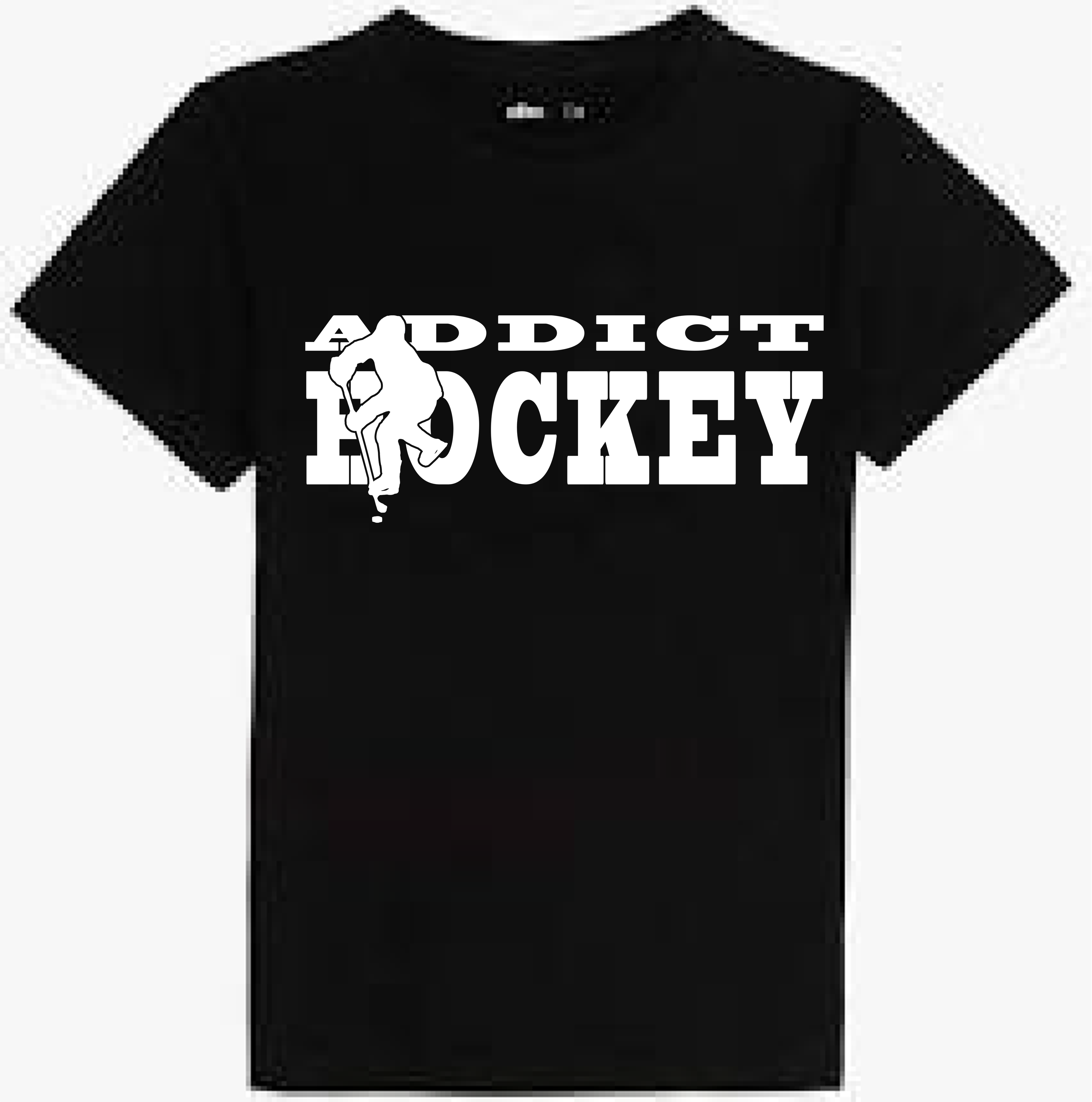 Cadeau original Addict au hockey sur glace. Pour la fête des pères, ce tee shirt à offrir est un cadeau original.